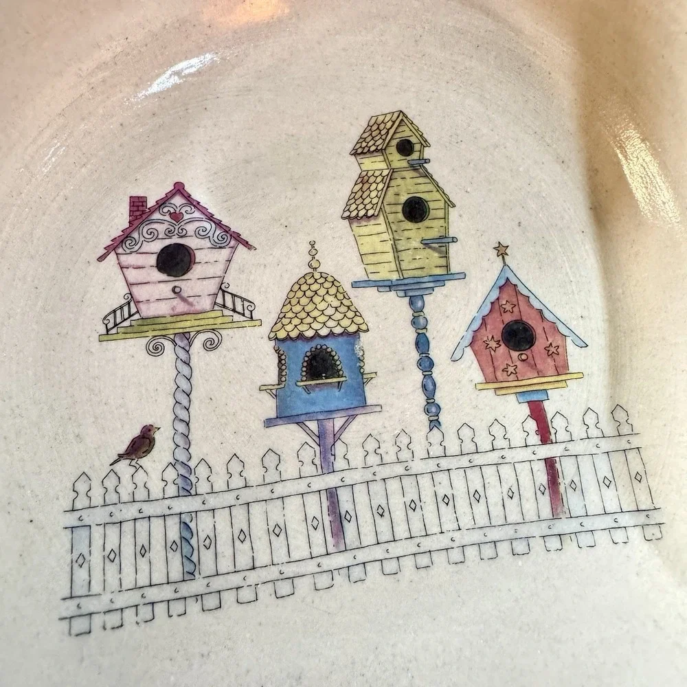 Vintage Shaker & Thangs Birdhouse Ceramic Spoon Rest Cottage‎ Core Kitchen